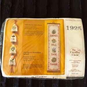 Vintage 1980s Creative Circle Kitchen Spice Sacks Stitchery Kit